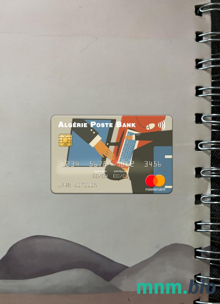 Algeria Algérie Poste bank wygląd zdjęcia mastercard skan PSD + zdjęcie